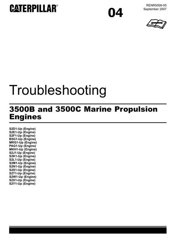 -04 Caterpillar 3500B, 3500C Marine Engine Troubleshooting Manual   220 pages