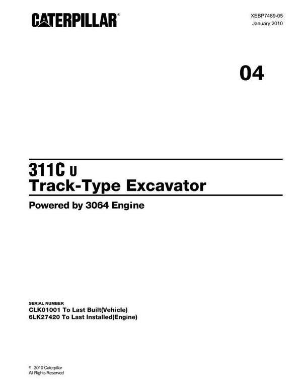 +04 Caterpillar 311CU Excavator Parts Manual 915 pages