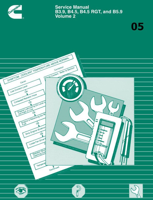 )05 Cummins B3.9, B4.5, B4.5 RGT, B5.9 Engines Service Repair Manual 741 pages
