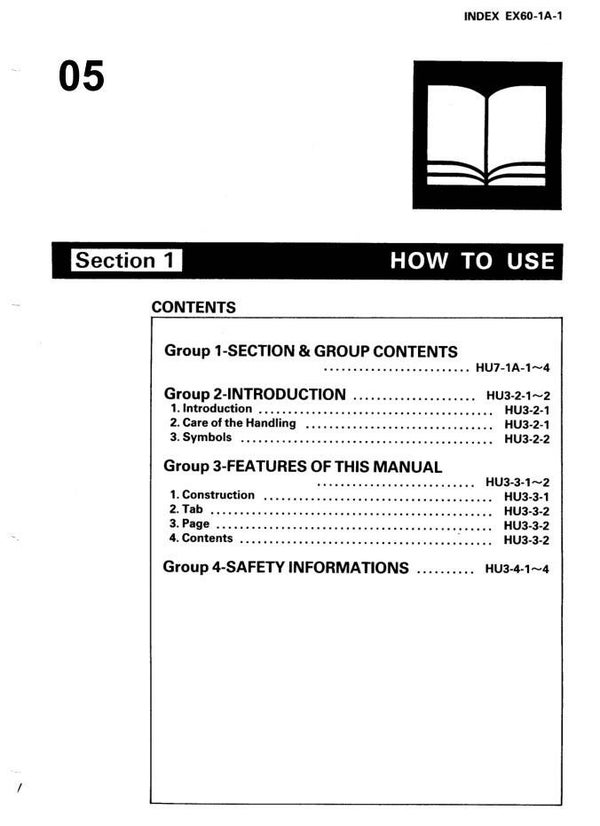 ^ 05 Hitachi EX60 Excavator Service Repair Manual 715 pages