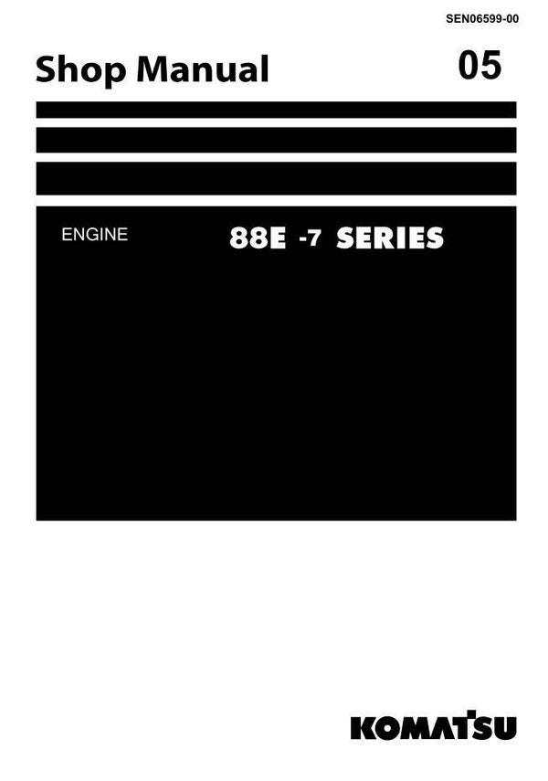 KM  05 Komatsu 3D88E-7 Engine Series Workshop Manual 446 pages