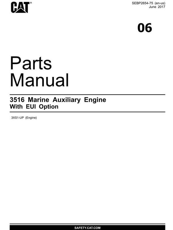 -06 Caterpillar 3516 Marine Auxiliary Engine Parts Manual   805 pages