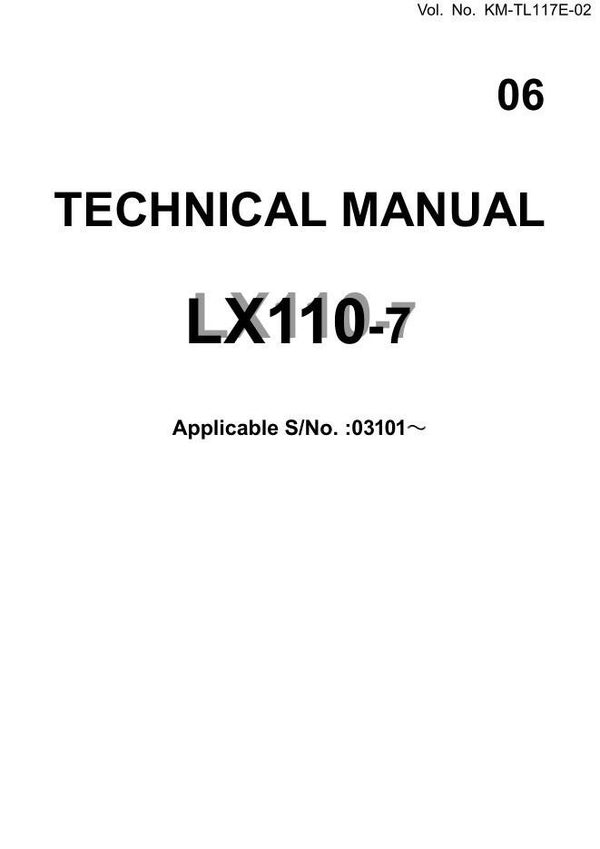 27C 06 Hitachi LX110-7 Technical Manual 183 pages