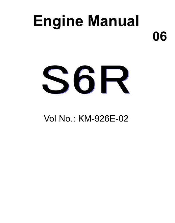 Mit  06 Mitsubishi S6R Engine Service Repair Manual Related with Hitachi Product 573 pages