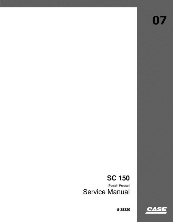 *07 Case SC 150 Service Repair Manual very basic manual 50 pages