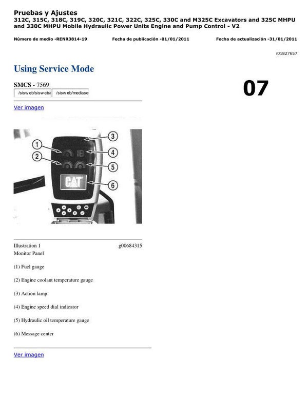 +07 Caterpillar 312C to 330C Excavator – Service Mode Training  47 Pages