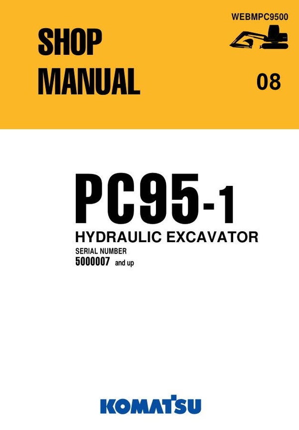 KM  08 Komatsu PC95-1 Excavator Workshop Manual 314 pages