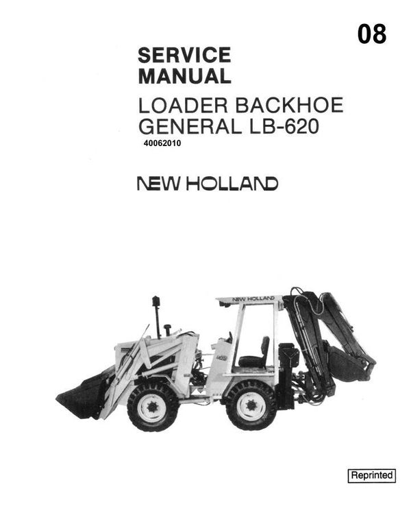 NHB  08 New Holland BACKHOE LOADER LB-620 Service Manual 134 pages