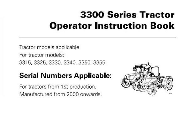 MFO Massey Ferguson 3315, 3325, 3330, 3340, 3350, 3355 Tractors Operation and Maintenance Manual
