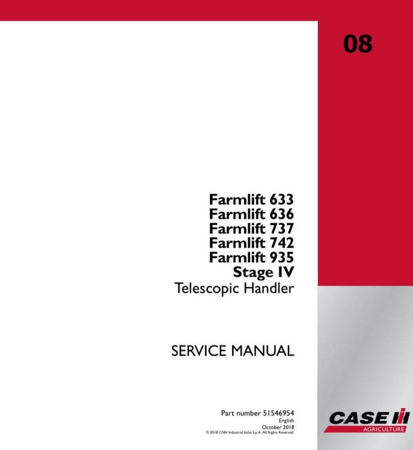08 Case Farmlift 633-636-737-742-935 Service Repair Manual   3191 pages