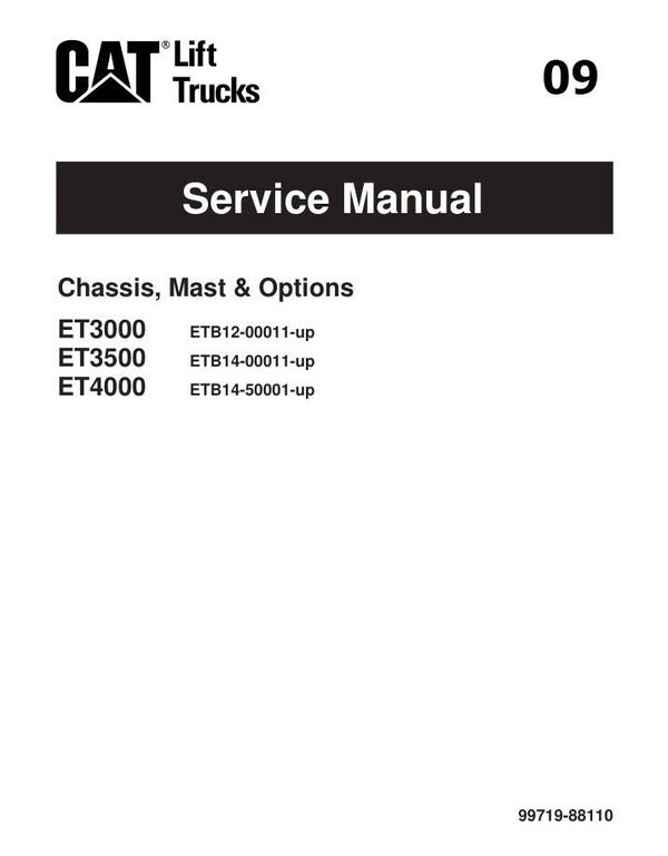 ++09 Caterpillar ET3000 Fork Lift Service Repair Manual 411 pages
