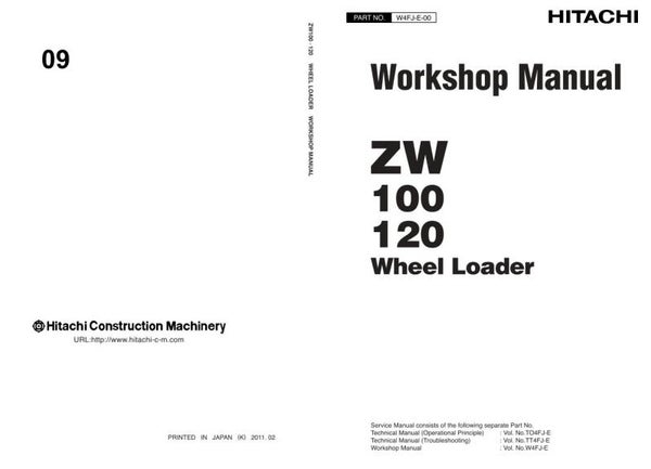 33D 09 Hitachi ZW 100 Wheel Loader Workshop Manual and Diagrams 389 pages