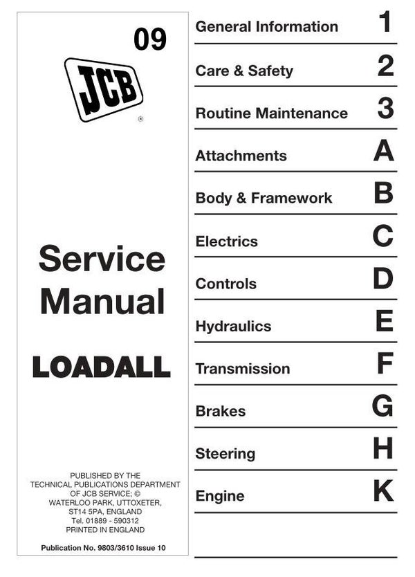 BH 09 JCB 520 and 526 Series Loadall Service Repair Manual 587 pages