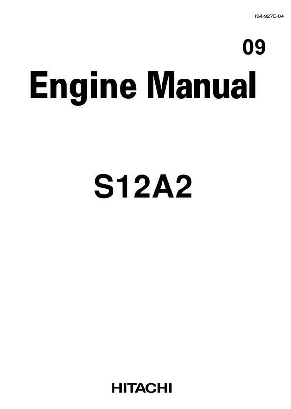 Mit  09 Mitsubishi S12A2 Engine Service Repair Manual Related with Hitachi Product 351 pages
