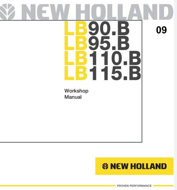 NHB  09 New Holland LB90.B, LB95.B, LB110.B, LB115.B Workshop Manual 1082 pages