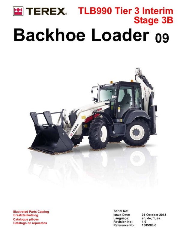 TR 09 Terex TLB990 Tier 3 Interim Stage 3B Loader Parts Manual 1354 pages