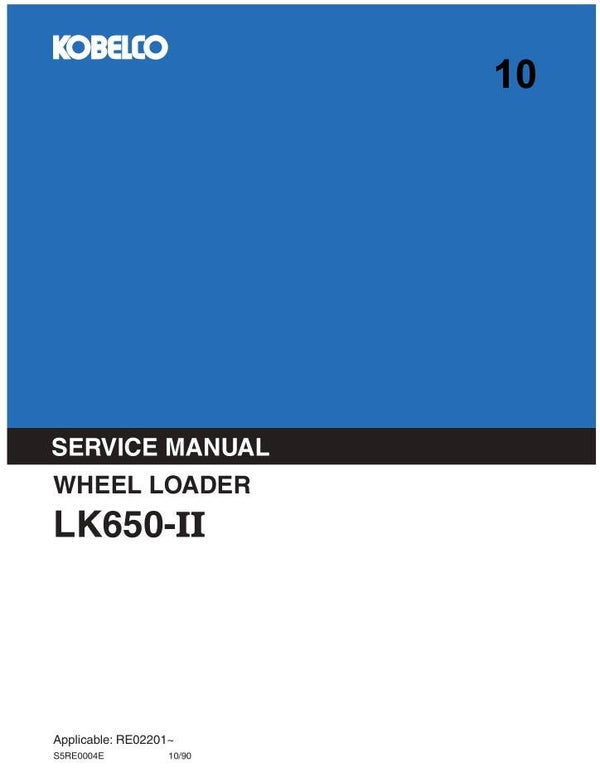 KB  10 Kobelco LK650II Wheel Loader Workshop Repair Manual 576 pages