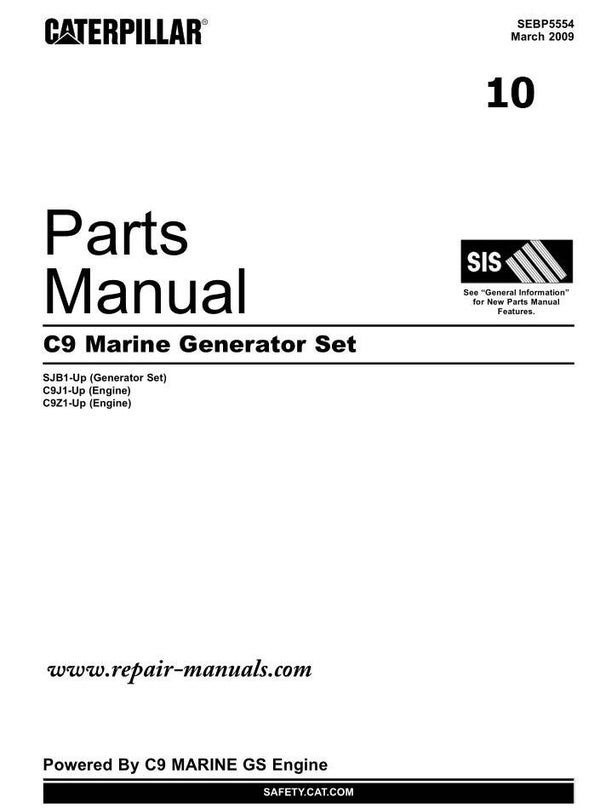 -10 Caterpillar C9 Marine Generator Parts Manual   401 pages