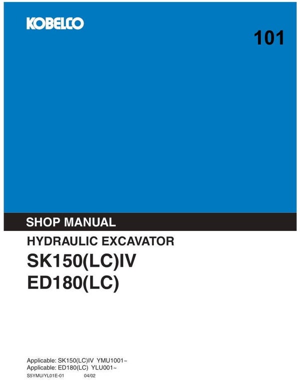 KB  101 Kobelco SK160LC, ED190LC Workshop Repair Manual 854 pages
