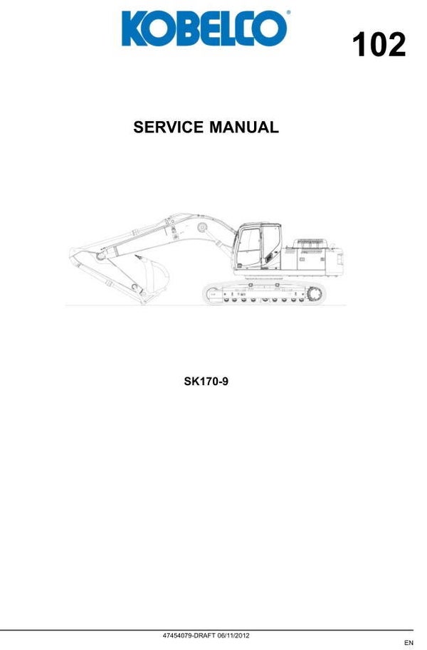 KB  102 Kobelco SK170-9 Excavator Workshop Manual 993 pages