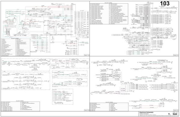 KB  103 Kobelco SK170-9, SK210-9, SK260-9, SK295-9 Full Electrical Schematic 1 page
