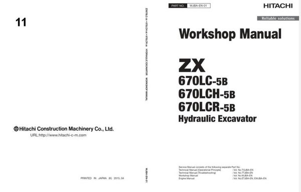 *+ 11 Hitachi ZX670LC-5B Series Workshop Manual and Diagrams 751 pages
