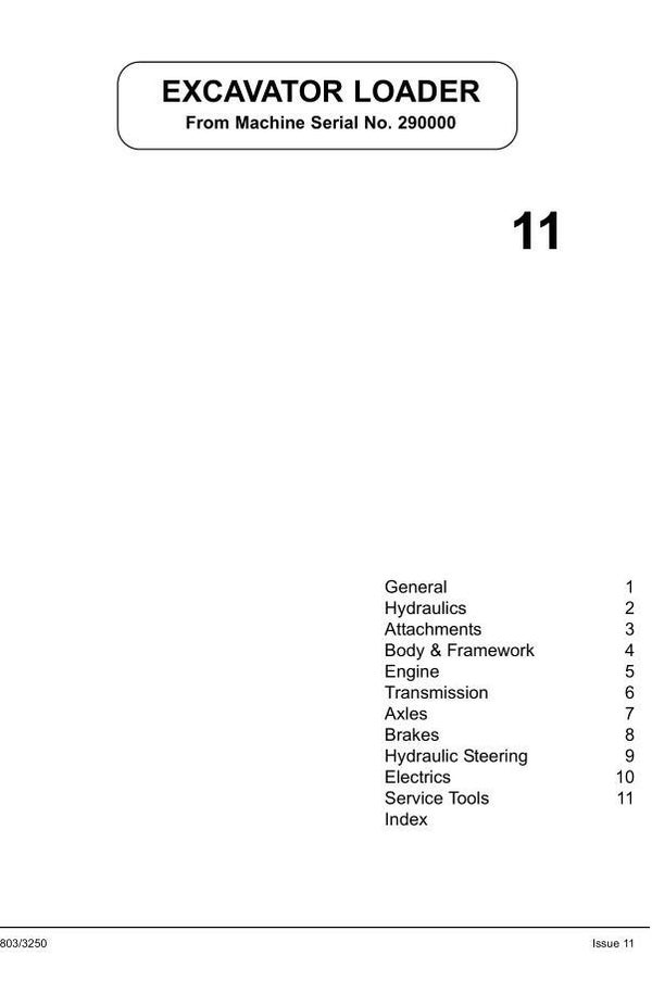 BH 11 JCB 3CX, 4CX Excavator Loader Service Repair Manual 457 pages