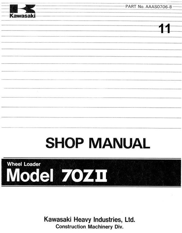 KW  11 Kawasaki 70ZII Workshop & Maintenance Manual 471 pages