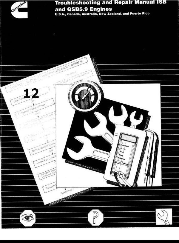 )12 Cummins ISB 5.9, QSB 5.9 Troubleshooting & Repair Manual 738 pages