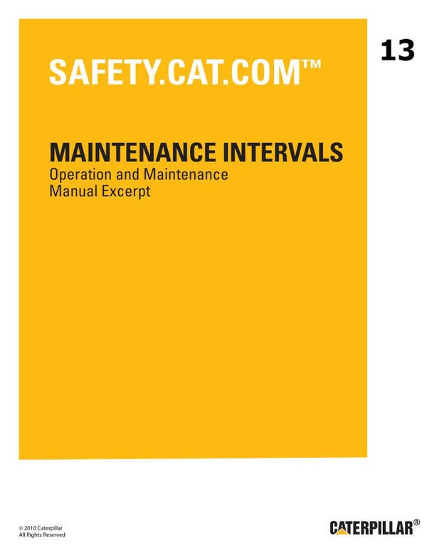 +13 Caterpillar 320C Excavator Excerpt Operation and Maintenance Manual 65 pages
