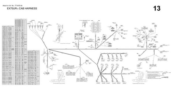 ^13 Hitachi EX75UR-5, EX75US-5 Electrical & Hydraulic Diagrams 10 pages