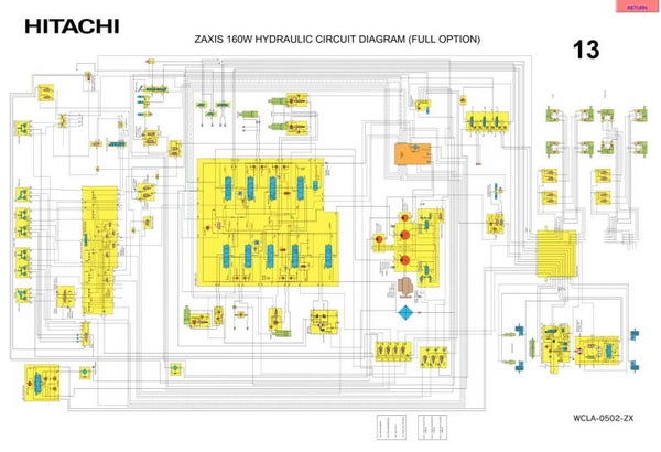 ! 13 Hitachi Zaxis ZX160W Workshop Manual and Diagrams 715 pages
