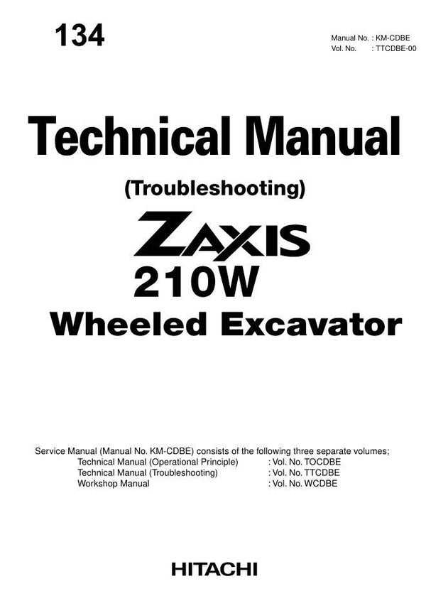 *+ 134 Hitachi ZX210W Technical Manual 430 pages