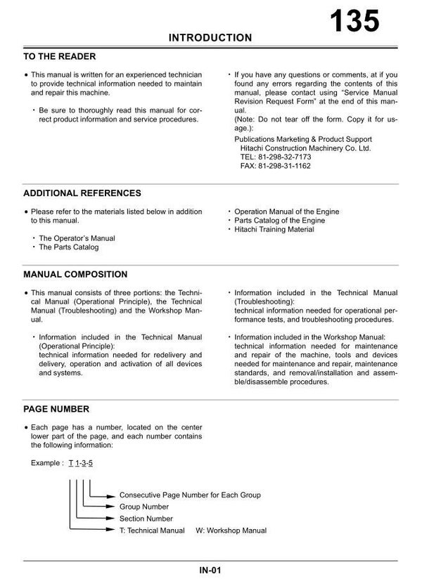 *+ 135 Hitachi ZX210W Workshop Manual 701 pages