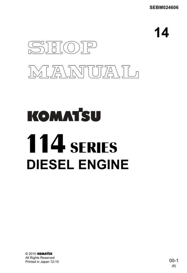 KM  14 Komatsu 114-2 Engine Series Workshop Manual 441 pages
