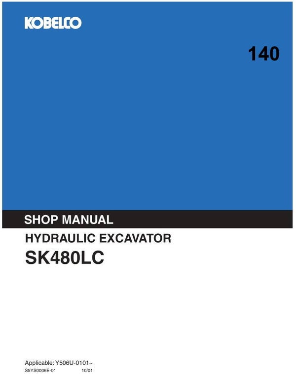 KB  140 Kobelco SK480LC Excavator Workshop Repair Manual 1154 pages