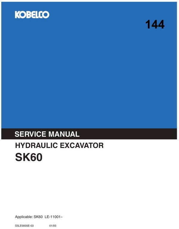 KB  144 Kobelco SK560 Excavator Service Repair Manual 785 pages