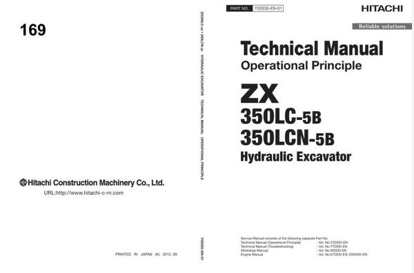 *+ 169 Hitachi ZX350LC-5B, ZX350LCN-5B Technical Manuals 951 pages
