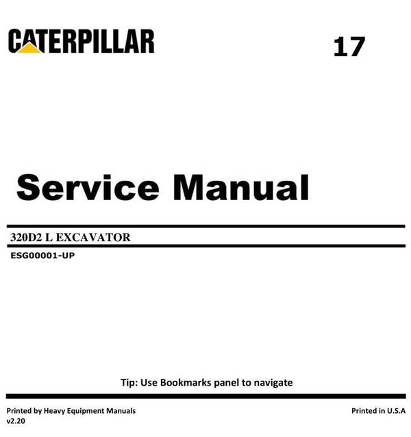 +17 Caterpillar 320D2L Excavator Service Repair Manual 3828 pages
