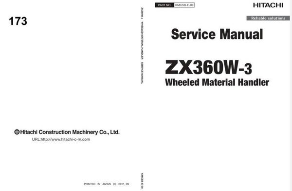 *+ 173 Hitachi ZX360W-3 Service Manual 161 pages