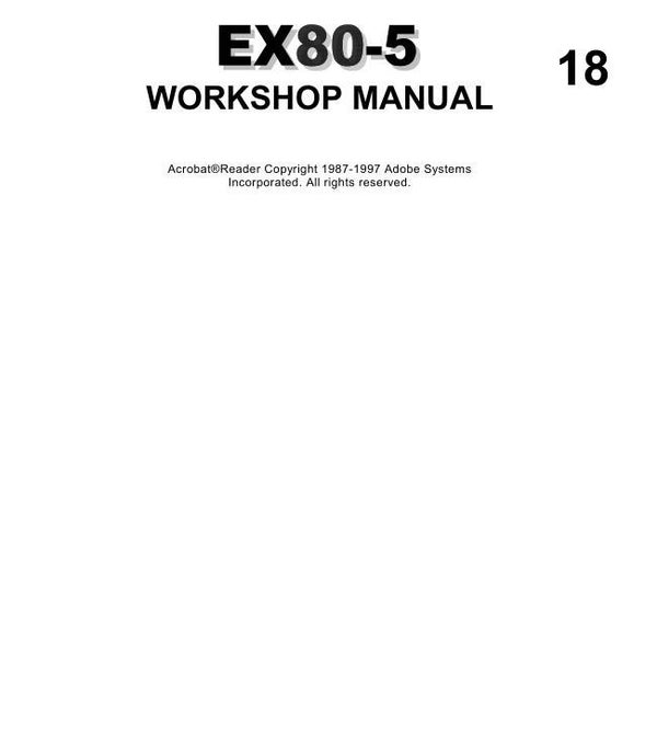 ^18 Hitachi EX80-5 Workshop Manual 398 pages