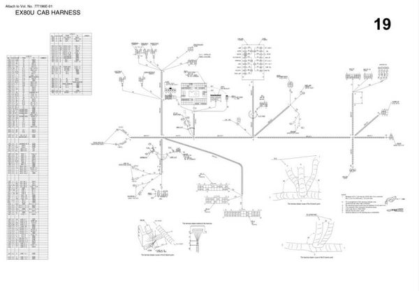 ^19 Hitachi EX80U Electrical & Hydraulic Diagrams 5 pages