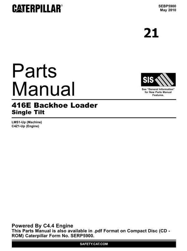 +21 Caterpillar 416E Backhoe Loader Parts Manual 669 pages