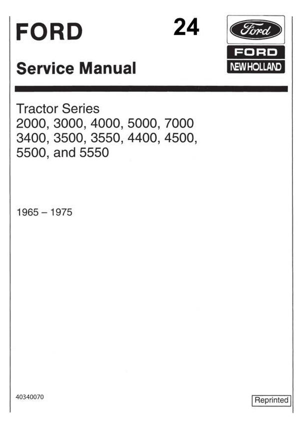 NHT  24 NEW HOLLAND Ford Tractor 2000 to 5550 series Service Repair Manual 1687 pages
