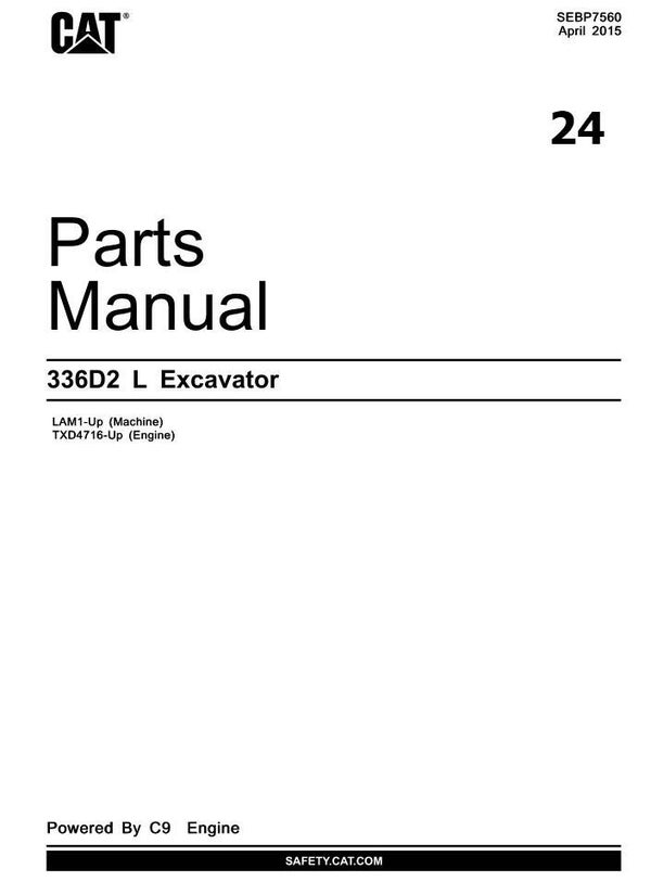 +24 Caterpillar DPCaterpillar 336D2 L Excavator Parts Manual 816 pages