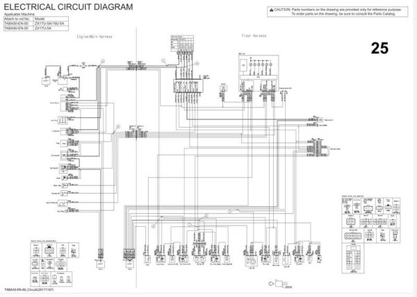 *+ 25 Hitachi ZX17U-5A and ZX19U-5A Excavator Diagrams 14 pages