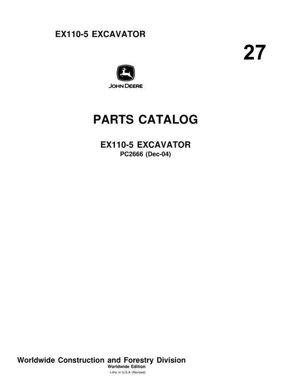 ^27 Hitachi EX110-5 Excavator Parts Manual 453 pages