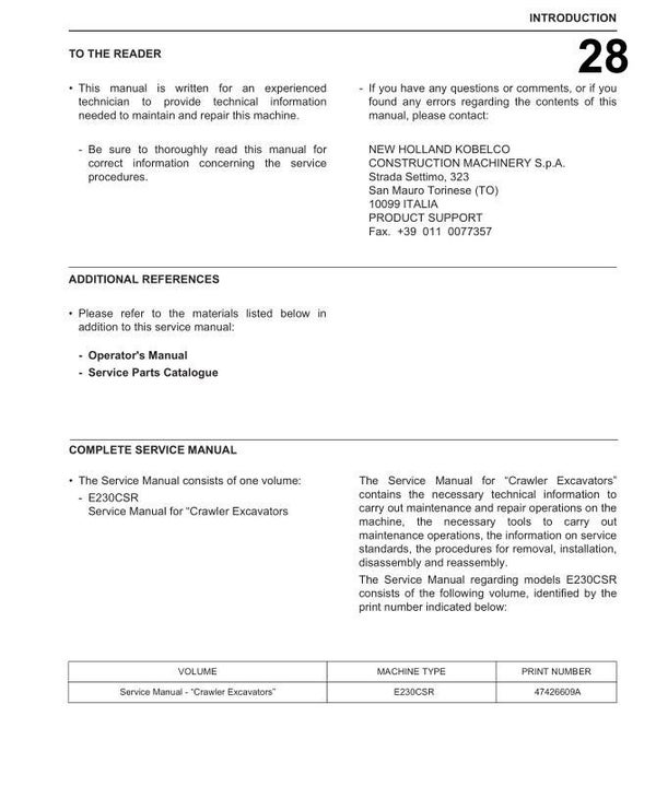 NHB 28 NEW HOLLAND W190C , W230C Wheel Loader Service Repair Manual (ELECTRICAL SYSTEMS) 1464 pages