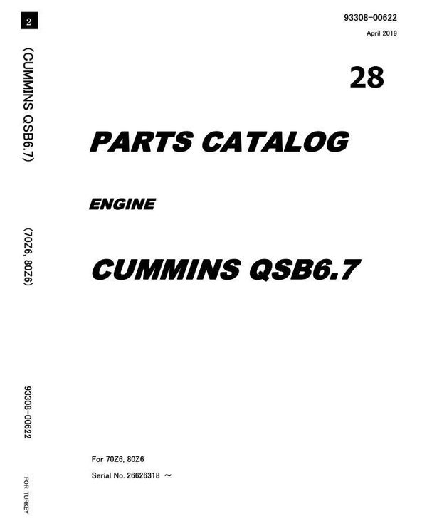 )) 28 Cummins QSB6.7 Engine Parts Catalog 168 pages
