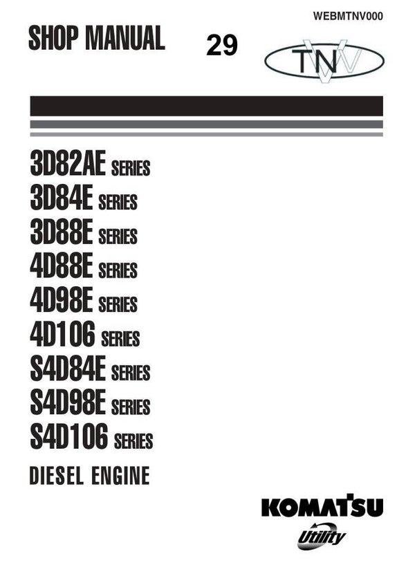KM  29 Yanmar Engine Workshop Repair Manual for Komatsu Product 279 pages